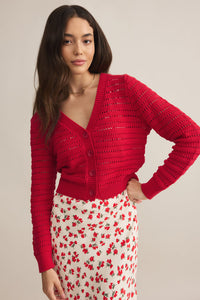 Z Supply Romance Open Stitch Button-Up Cardigan