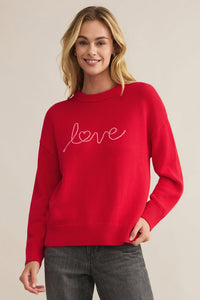 Z Supply Love Notes Boyfriend Sweater