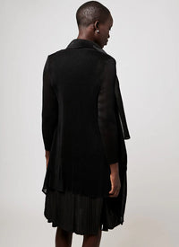 Alquema Collared One Size Coat in Black