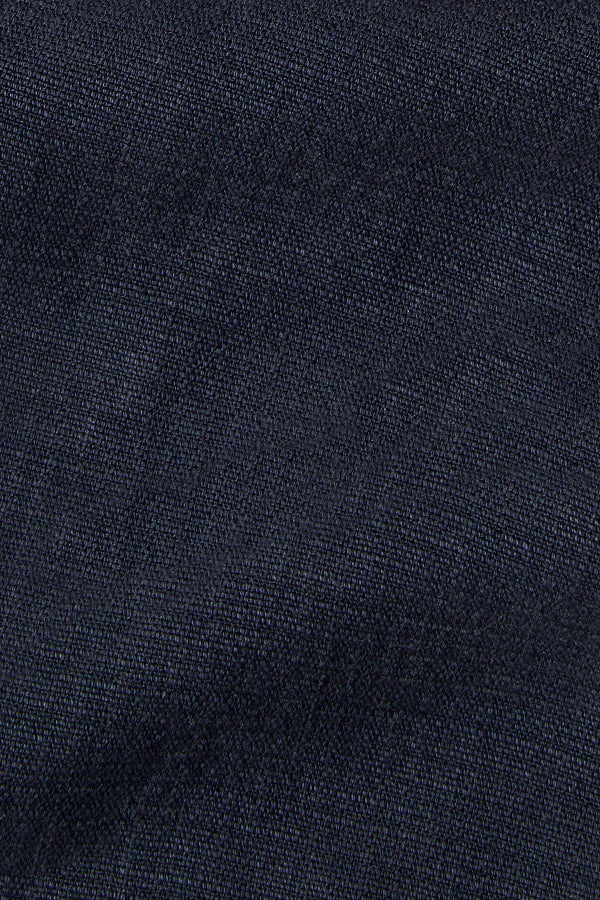 Navy wide-leg pull-on pants with an elastic waistband, fabric detail