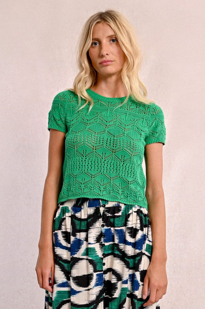 Molly Bracken Short Sleeve Knit Top