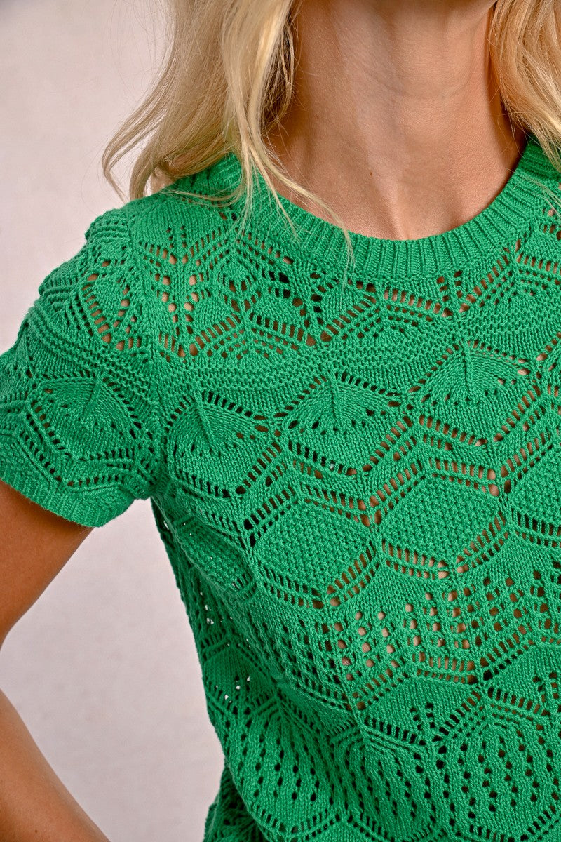 Molly Bracken Short Sleeve Knit Top