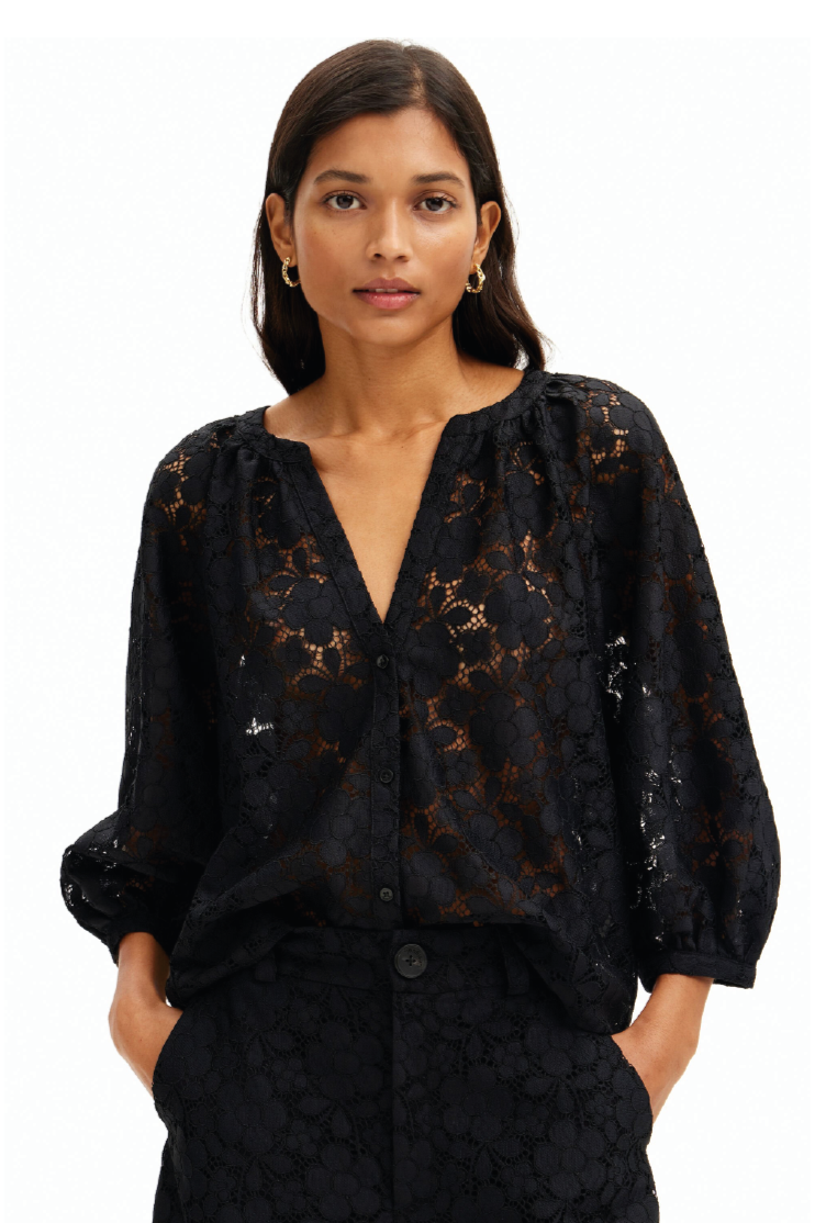 Desigual Lace Blouse Top