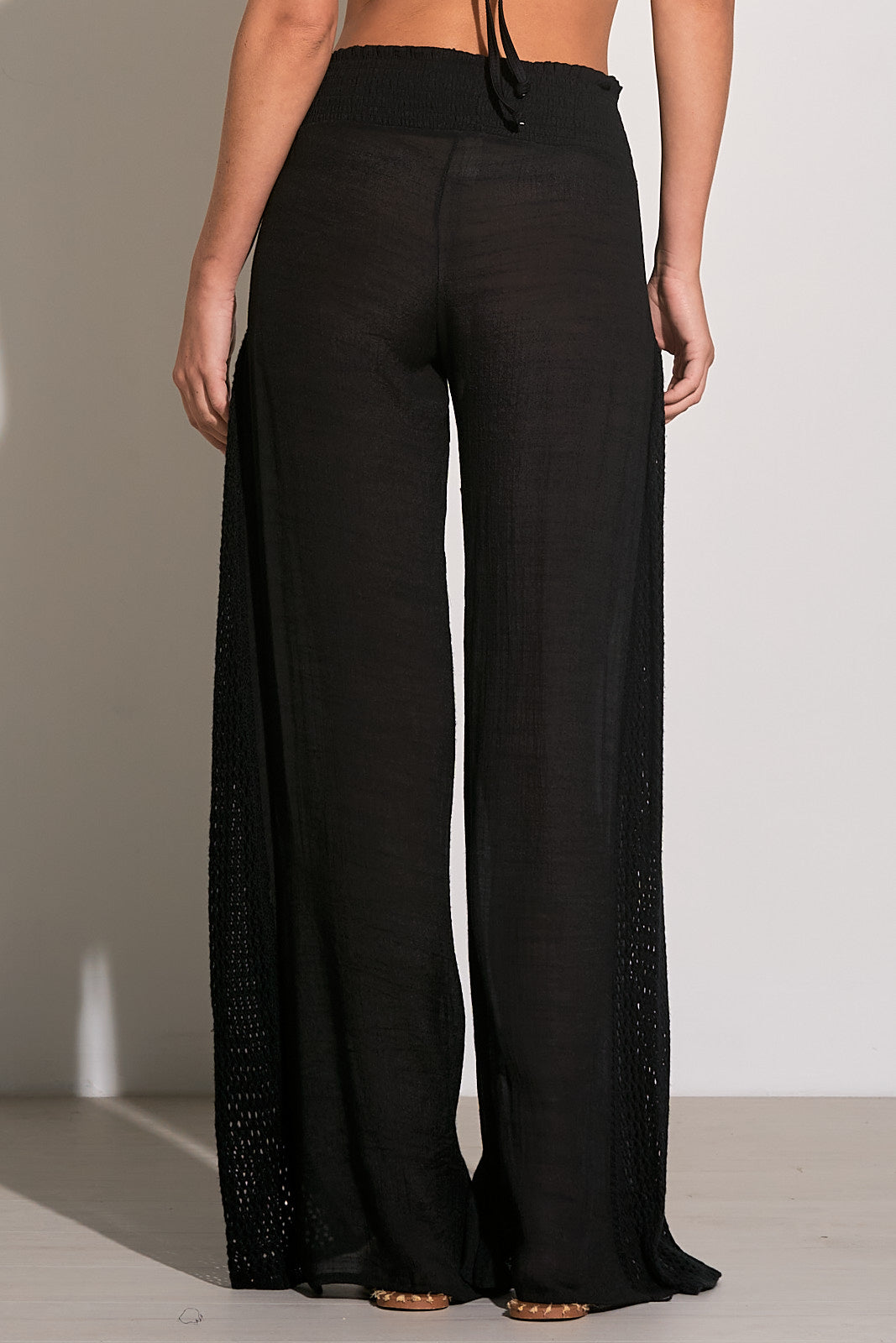 Elan Crochet Insert Wide Leg Pant - Size M Available