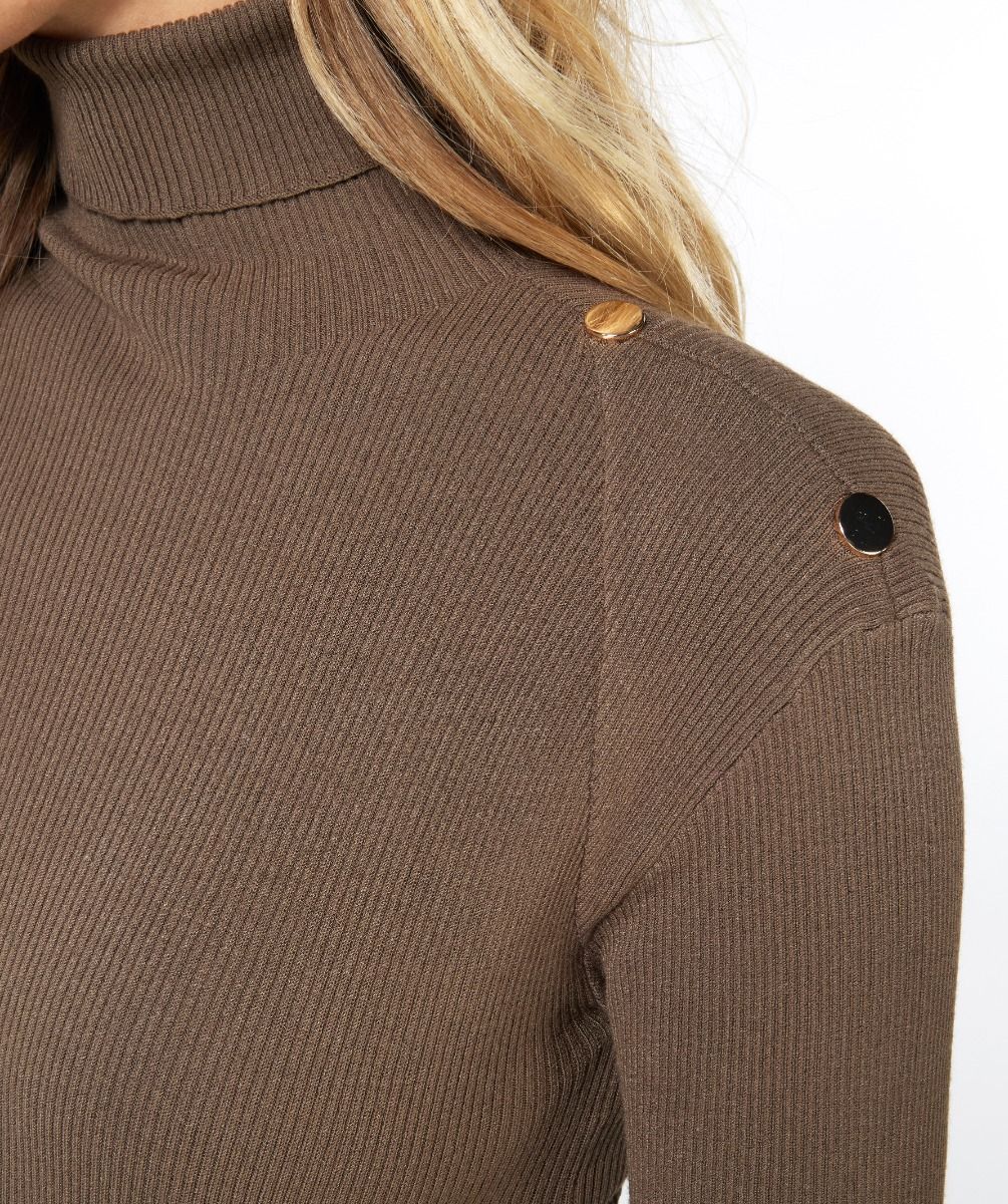 Esqualo Rib Top with Buttons - Click to view colours