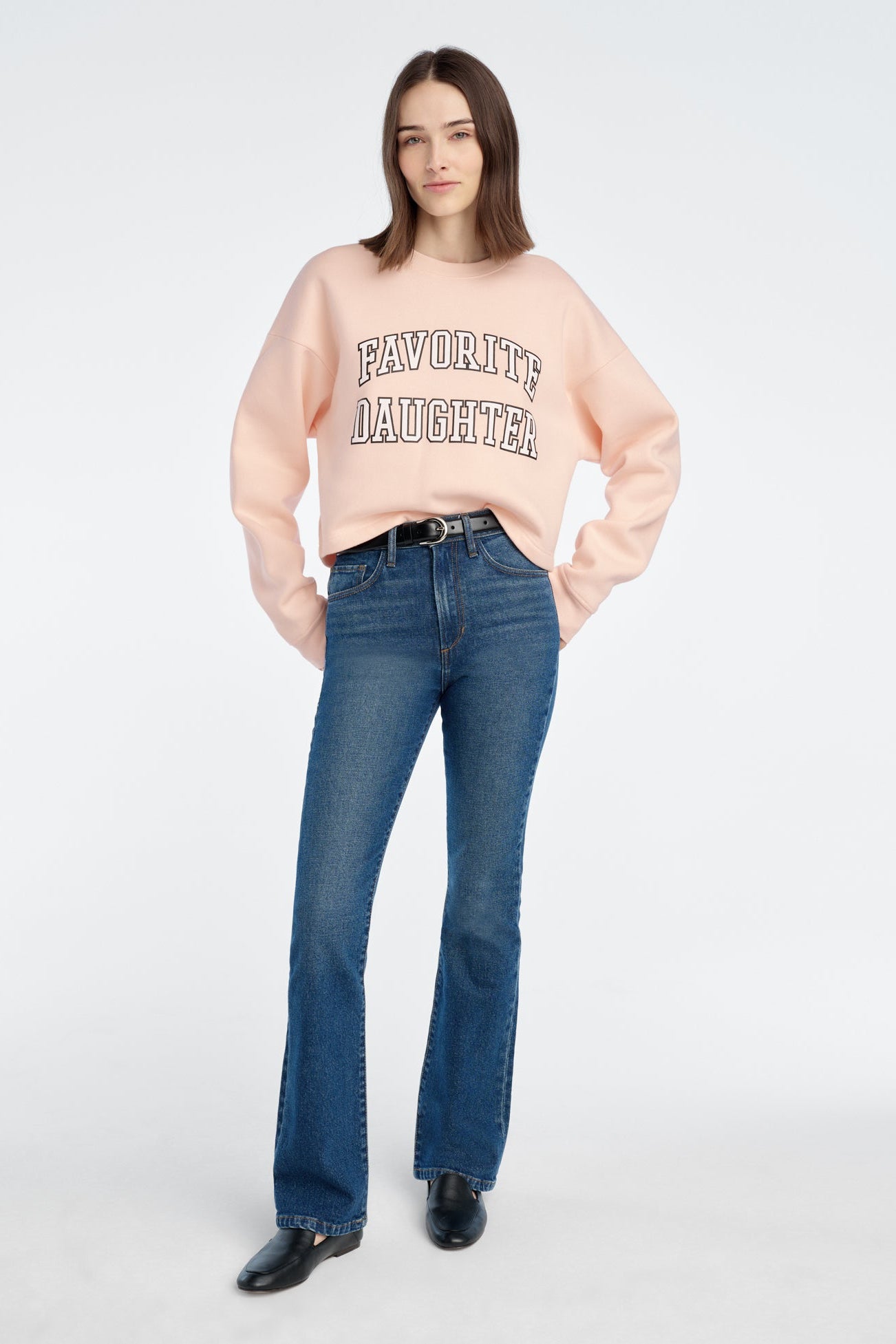 Favorite Daughter Cropped Collegiate Sweatshirt