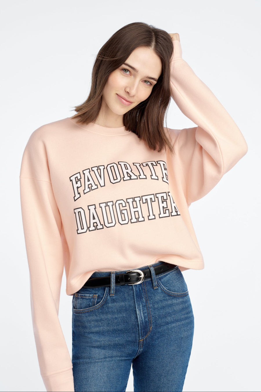 Favorite Daughter Cropped Collegiate Sweatshirt