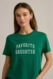 FAVORITE DAUGHTER Cropped Collegiate Tee