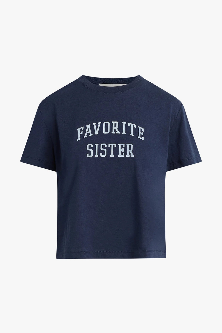 FAVORITE DAUGHTER Favorite Sister Cropped Collegiate Tee