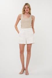 Esqualo Linen Striped Shorts