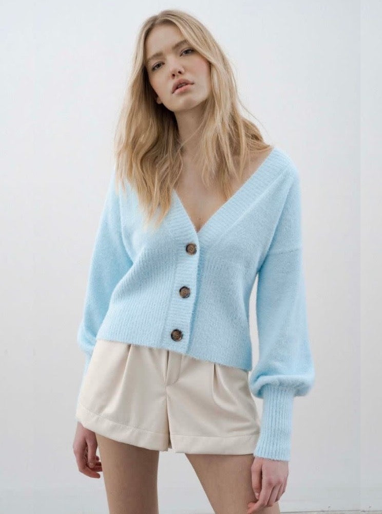 Melissa Nepton New York Blue Cardi Sweater