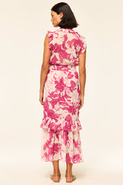 Misa Kidada Ruffle Chiffon Dress