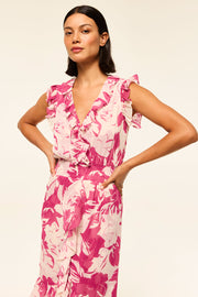 Misa Kidada Ruffle Chiffon Dress