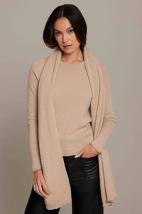 Alashan Cashmere Mini Wrap Topper in Chai