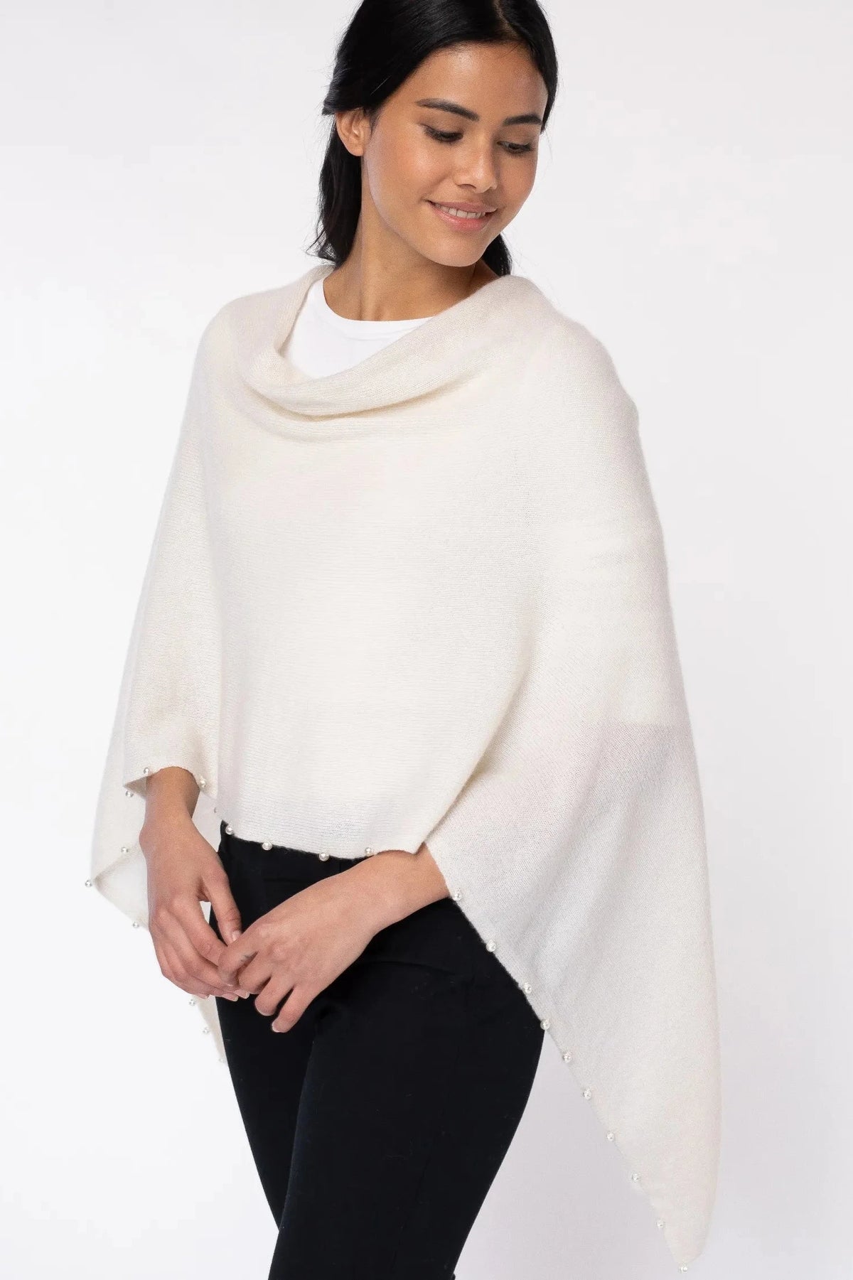 Alashan Cashmere The Pearl Trim Topper - Click to View Colours