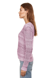 Autumn Cashmere Marled Mesh Sweater