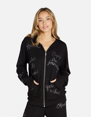 Lauren Moshi Moira Crystal Affirmations Hoodie