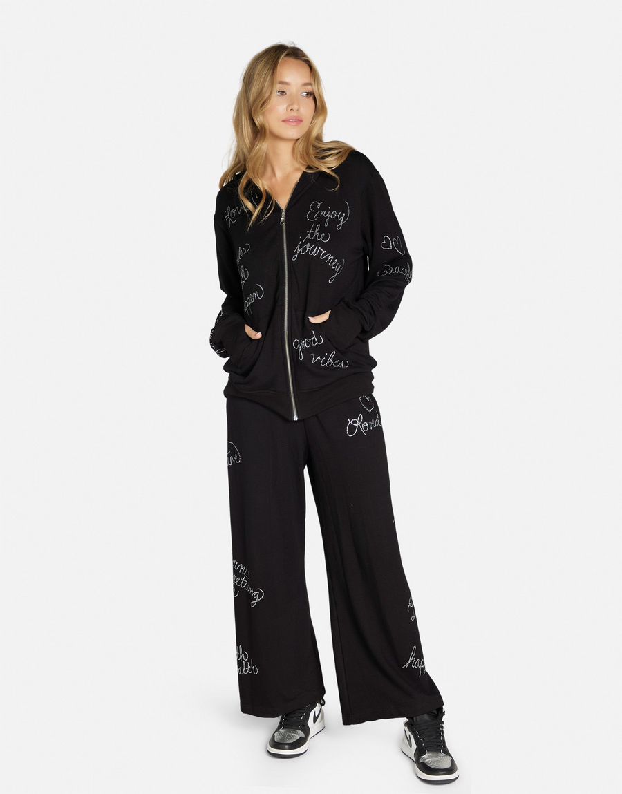 Lauren Moshi Moira Crystal Affirmations Hoodie