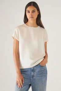 Patrick Assaraf Silk Short Sleeve Tee