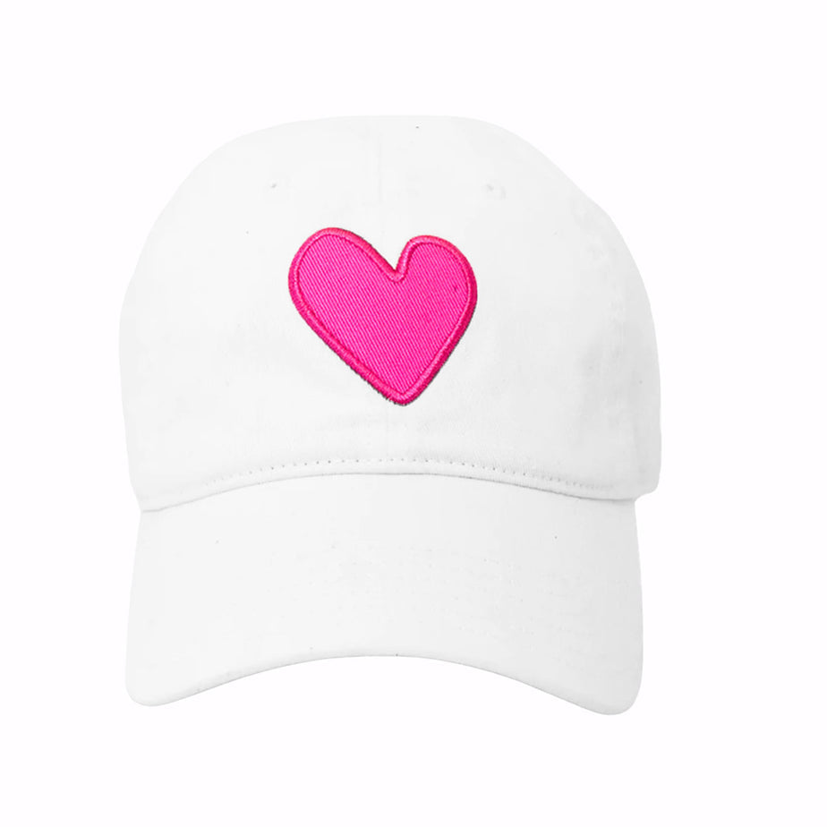 Kerri Rosenthal Imperfect Heart Hat in White/Pink