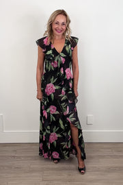 Misa Lilith Flowy Ruffle Dress