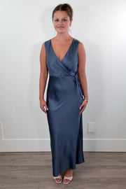 Rails Eva Satin Faux Wrap Dress