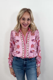 Hale Bob Enya Adornment Print Blouse