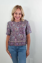 Splendid Violet Short Sleeve Top