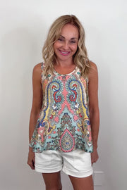 Molly Bracken Sleeveless Print Blouse