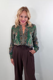 Hale Bob Phyrne Silk Printed Blouse