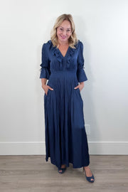 Hale Bob Meridian V-Neck Solid Long Dress