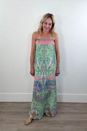 Hale Bob Olympia Printed Strapless Maxi Dress
