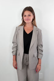 Esqualo Herringbone Scrunch Sleeve Blazer