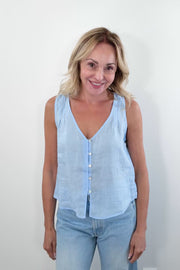 Tissue Linen Sleeveless Top