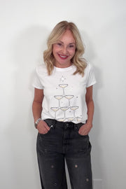 Chrldr Champagne Tower Tee