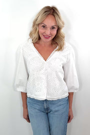 Astrid Ellisse Eyelette Top