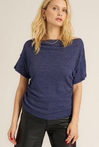 Project Social T Off Shoulder Clover Rib Tee