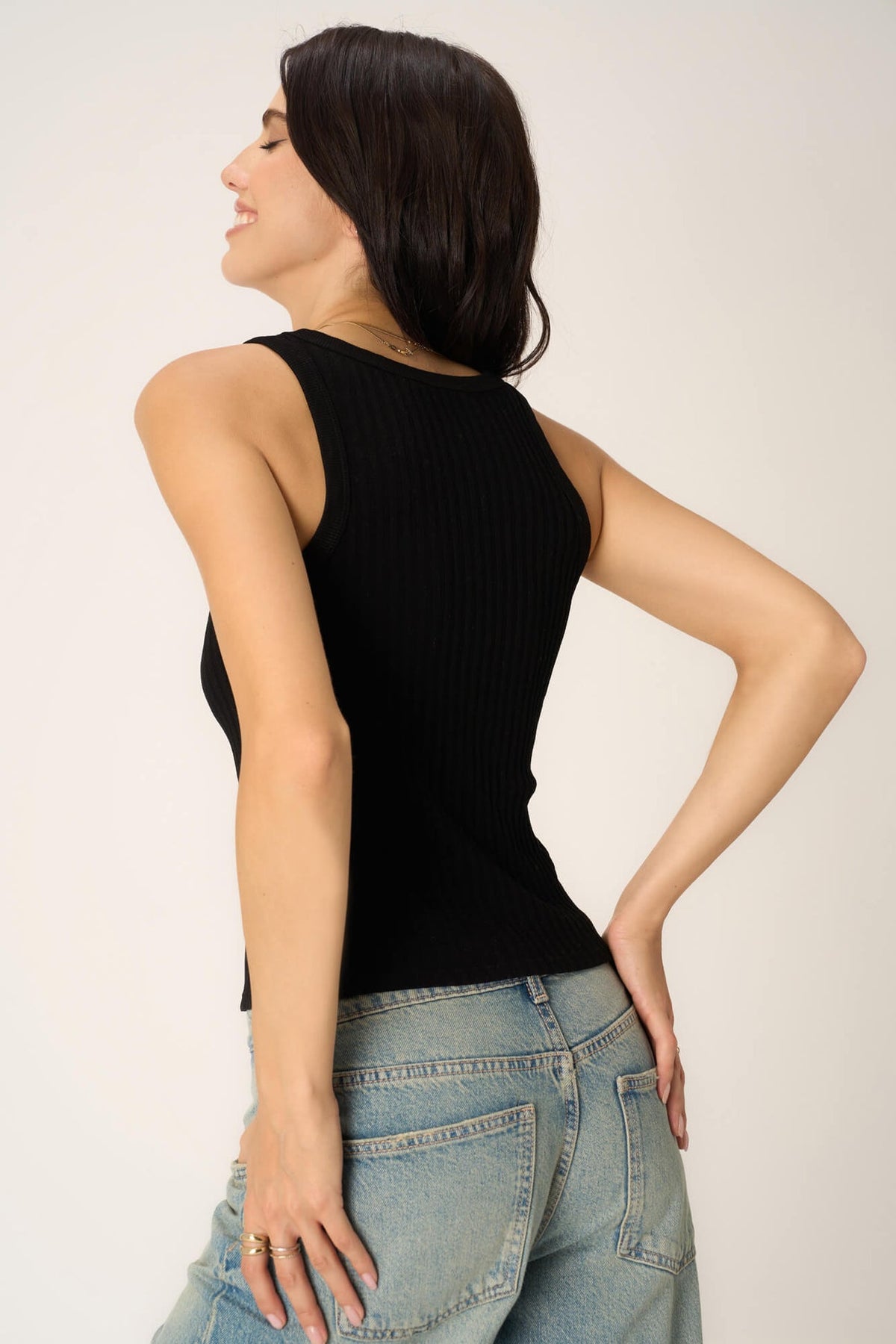 Project Social T Cooper Sweater Rib Tank in Black