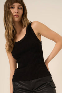 Project Social T Cooper Sweater Rib Tank in Black