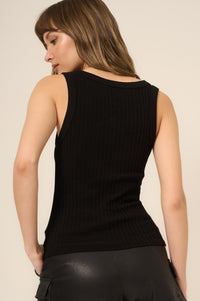 Project Social T Cooper Sweater Rib Tank in Black