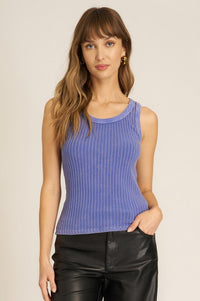 Project Social T Cooper Sweater Rib Tank in Blue Moon