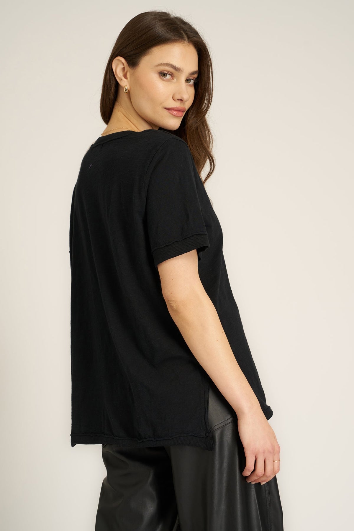 Project Social T Knockout V-Neck Tee in Black