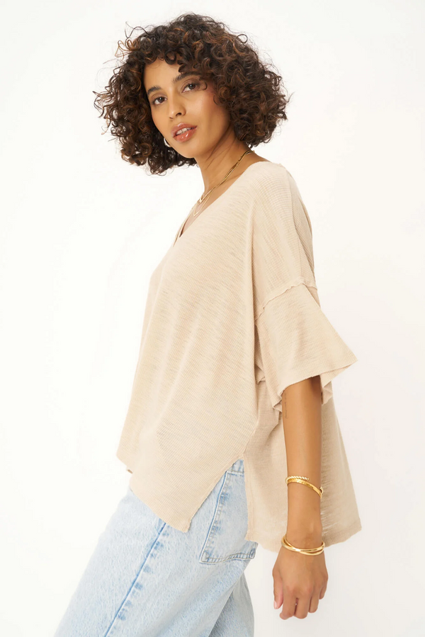 Project Social Tee Oh Girl Raw V Neck Tee
