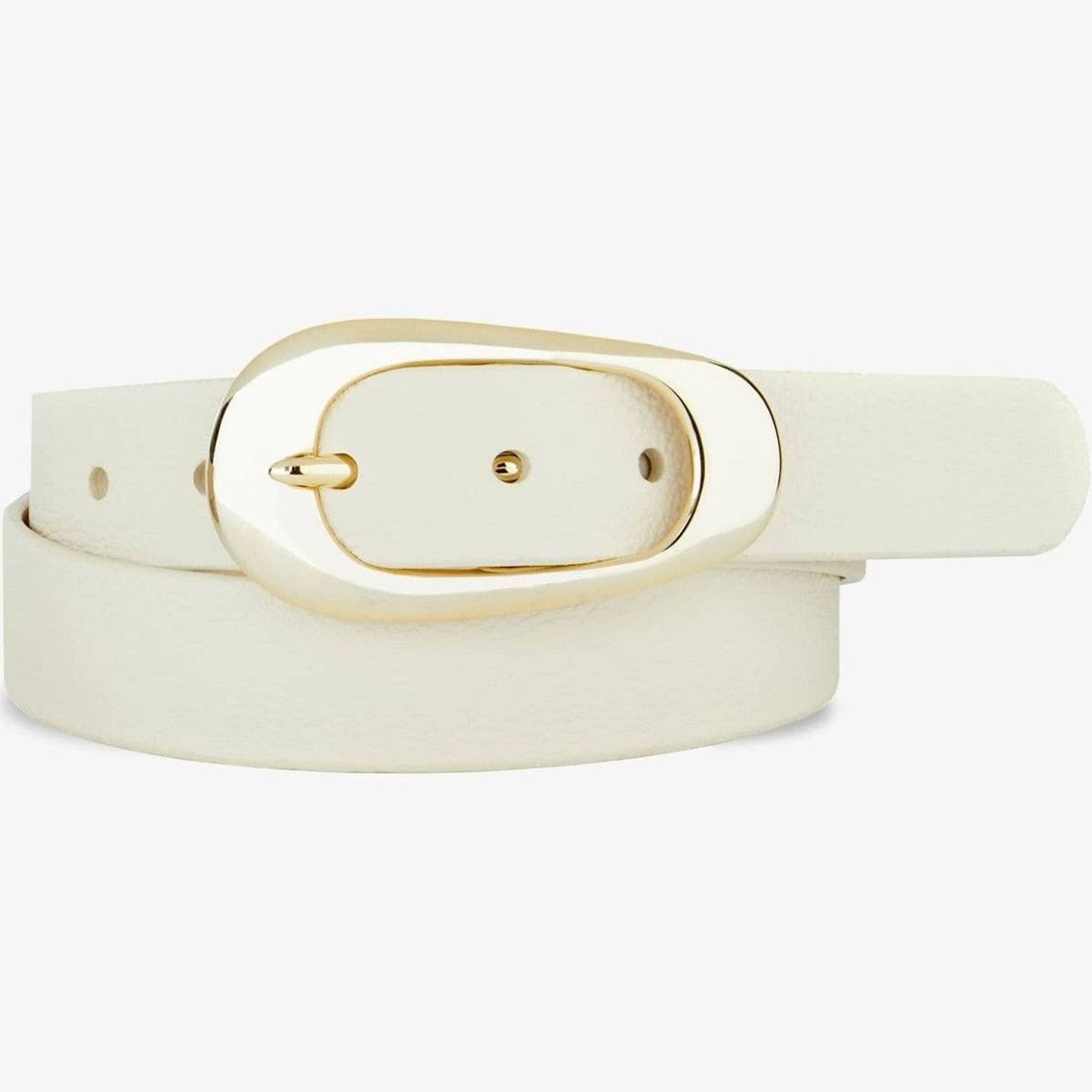 white leather but gold loop
