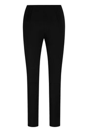 black high-waisted slim-fit ankle-length pants, back