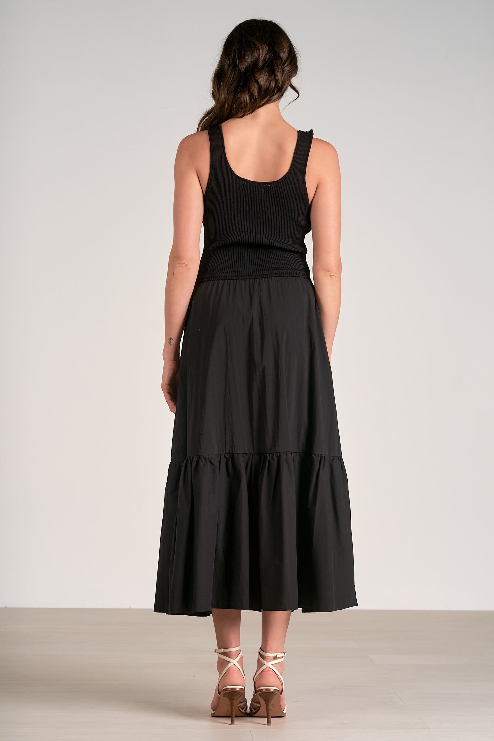 Elan Suki Mixed Media Tank Dress