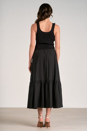 Elan Suki Mixed Media Tank Dress