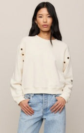 white crew neck sweatshirt 