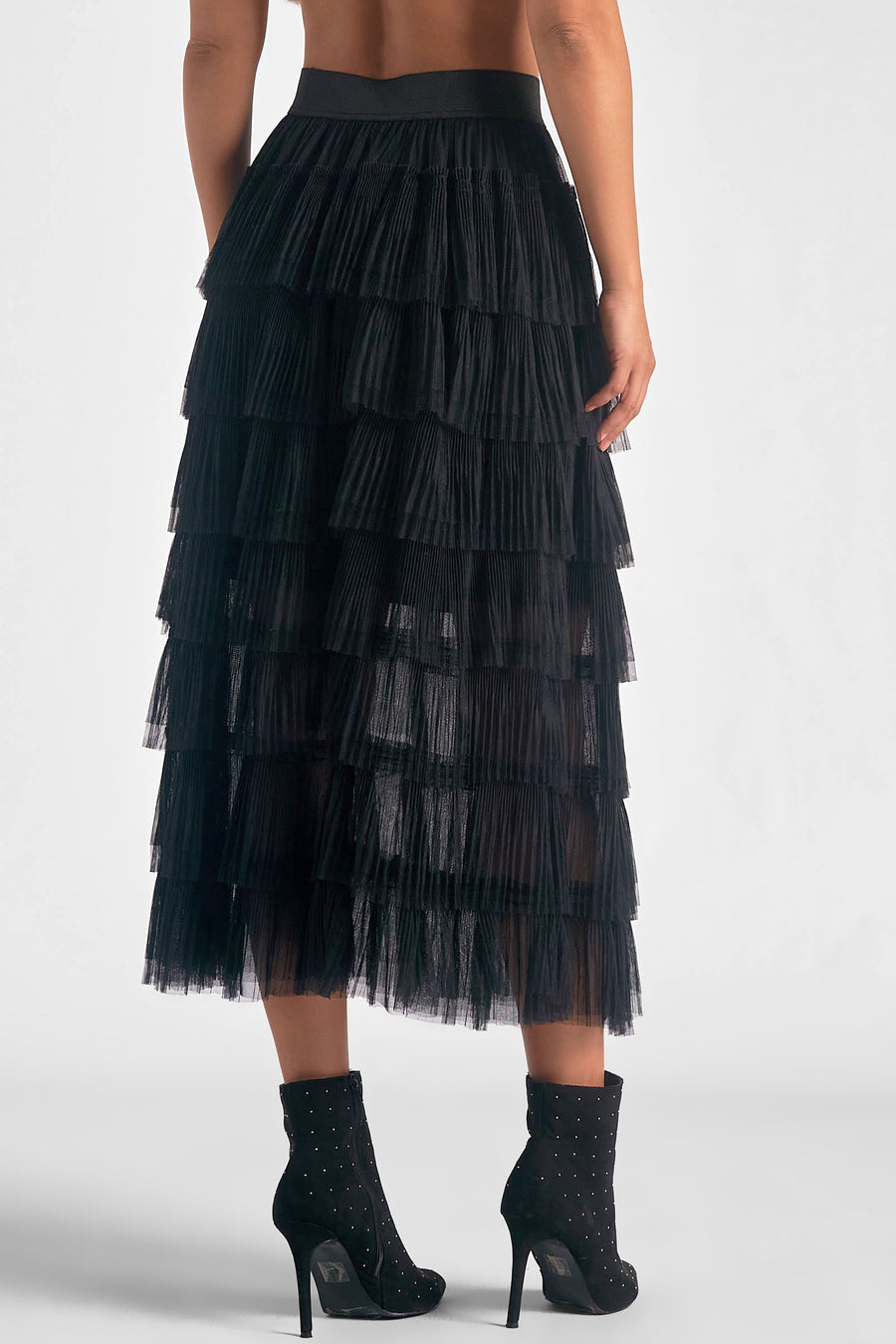 Elan Chanel Inspired Layered Tulle Skirt
