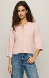 light pink button up long sleeve cardigan 